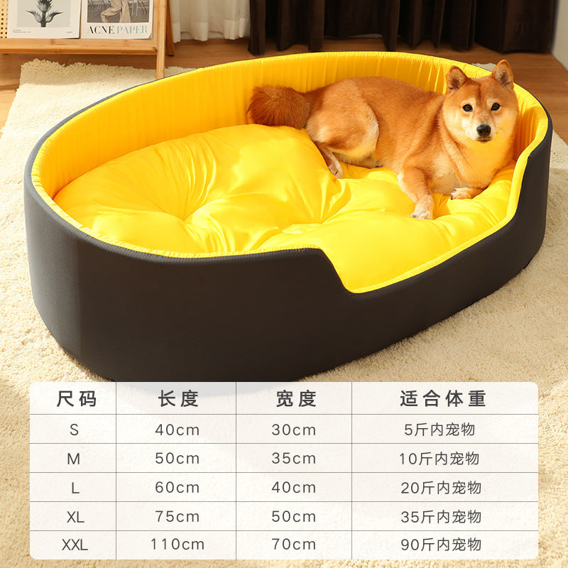 All-Season Pet Bed with Easy-Clean Cover