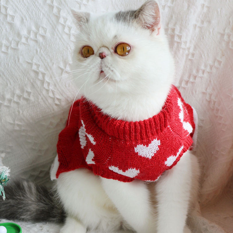 Holiday Heart Princess Cat/Dog Sweater