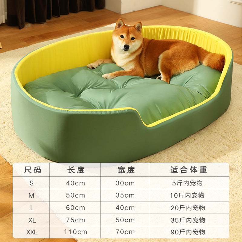 All-Season Pet Bed with Easy-Clean Cover