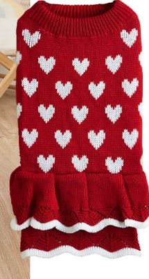 Holiday Heart Princess Cat/Dog Sweater