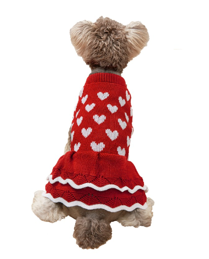 Holiday Heart Princess Cat/Dog Sweater
