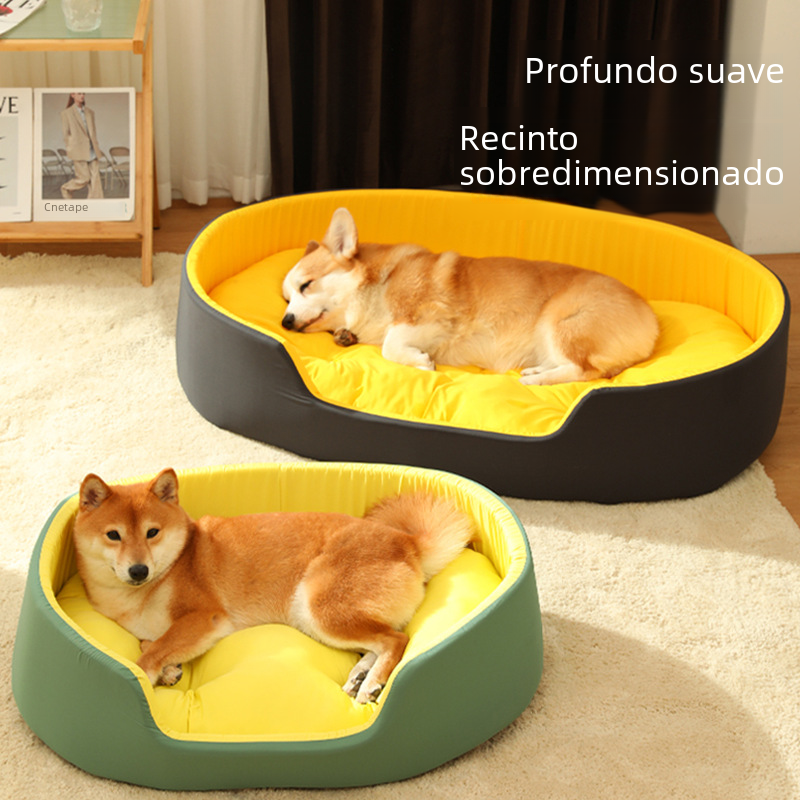All-Season Pet Bed with Easy-Clean Cover